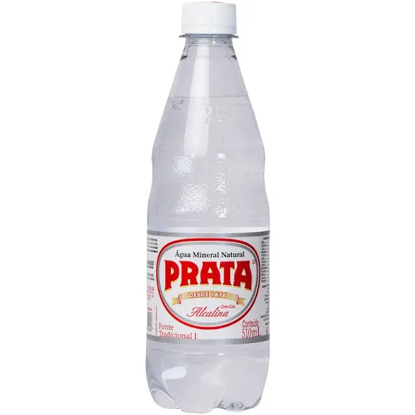 ÁGUA MINERAL PRATA COM GÁS 510ML
