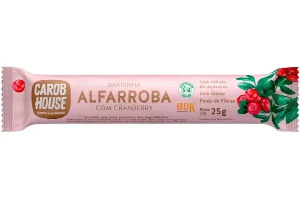 ALFARROBA COM CRANBERRY CAROB HOUSE 25G