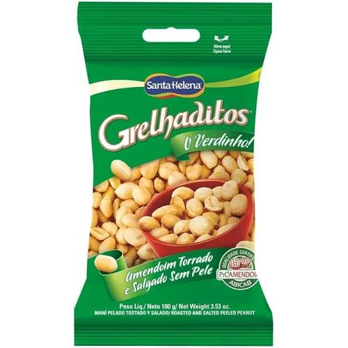 AMENDOIM GRELHADITOS SEM PELE SANTA HELENA 100GR