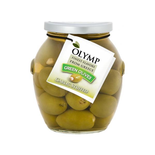 AZEITONA VERDE COM ALHO OLYMP 200GR