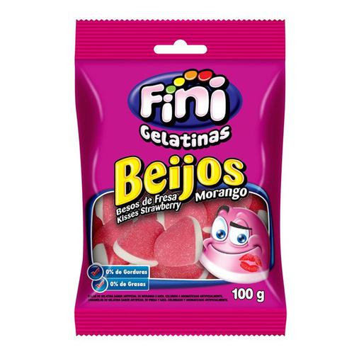 BEIJOS DE MORANGO FINI 100G