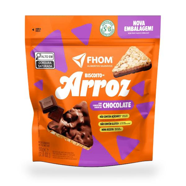 BISCOITO ARROZ CHOCOLATE FHOM 60G