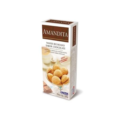 BISCOITO WAFER CHOCOLATE AMANDITA LACTA 200G