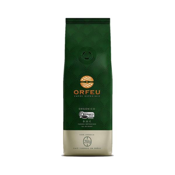 CAFÉ TORRADO GRÃOS ORGÂNICO ORFEU 250G