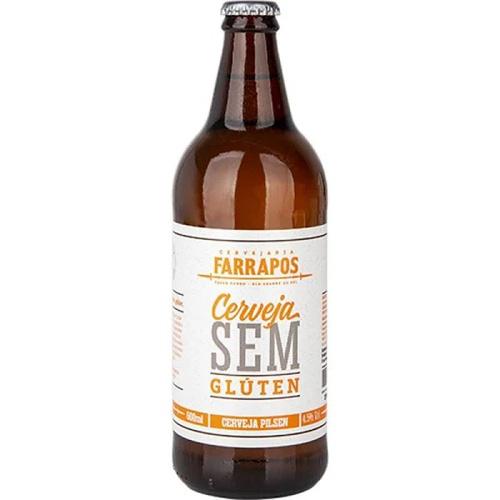 CERVEJA FARRAPOS PILSEN SEM GLÚTEN 600ML