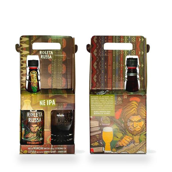 CERVEJA KIT ROLETA RUSSA NEW ENGLAND 500ML + COPO