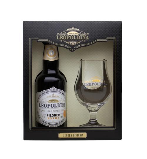 CERVEJA KIT SORTIDO LEOPOLDINA PILSNER 500ML COM COPO