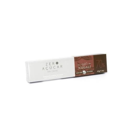 CHOCOLATE 70 CACAU NUGALI SEM AÇÚCAR SEM LACTOSE 40G
