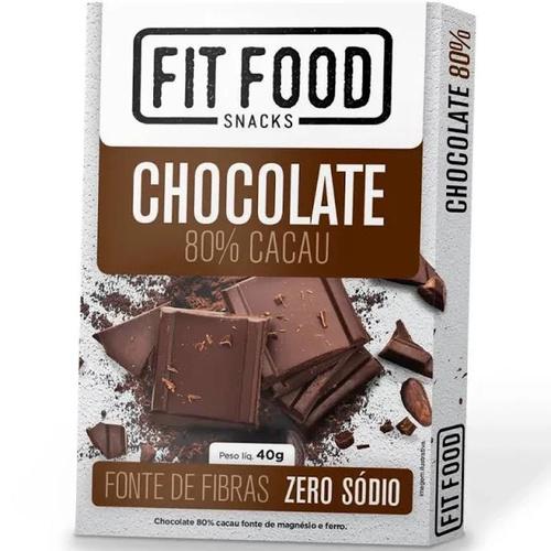 CHOCOLATE 80% CACAU FIT FOOD 40G