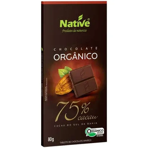 CHOCOLATE CACAU 75% NATIVE 80GR