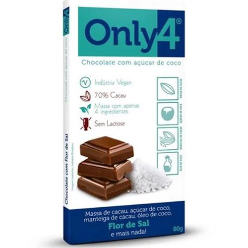 CHOCOLATE CACAU FLOR SAL ONLY4 80GR