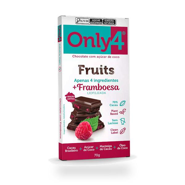 CHOCOLATE CACAU FRAMBOESA ONLY4 70GR