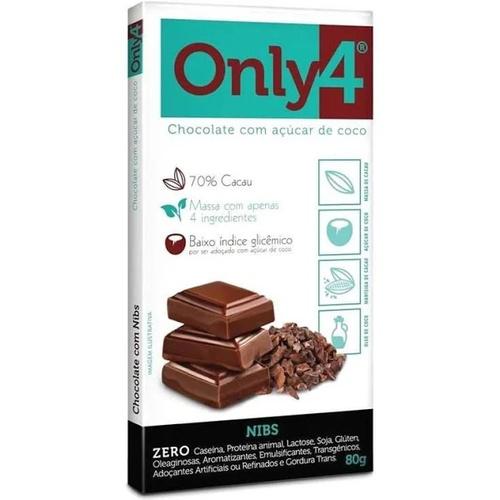 CHOCOLATE CACAU NIBS ONLY4 80G