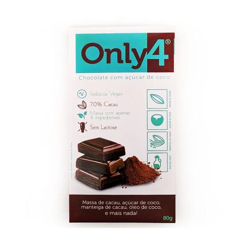 CHOCOLATE CACAU PURO ONLY4 80G