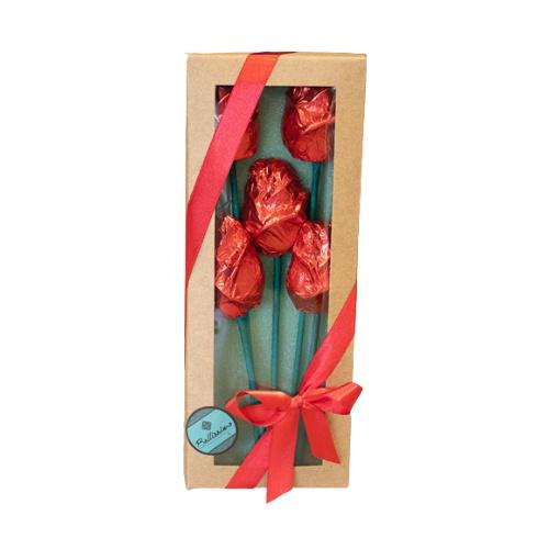 CHOCOLATE COM 5 ROSAS BELLÍSSIMO