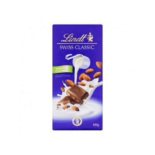 CHOCOLATE LINDT MILK ALMONDS 100GR