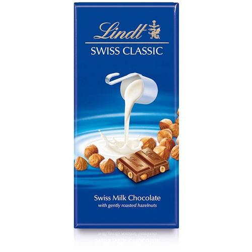CHOCOLATE LINDT MILK HAZELN100G
