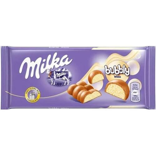 CHOCOLATE MILKA BUBLLY WHITE 95GR
