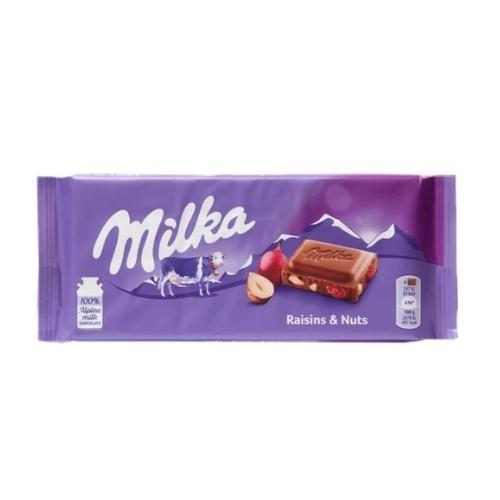 CHOCOLATE MILKA RAISINS NUTS 90G
