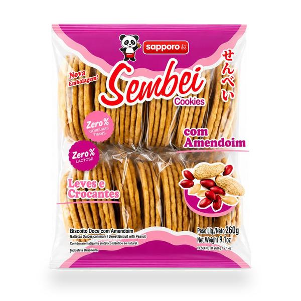 COOKIE SEMBEI COM AMENDOIM SAPPORO 260G