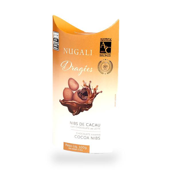 DRAGEE CACAU COM CHOCOLATE AO LEITE NUGALI 100G