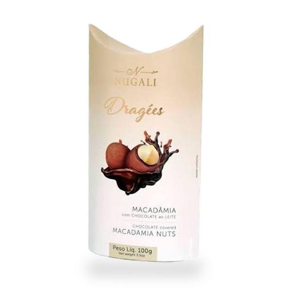 DRAGEE MACADAMIA COM CHOCOLATE AO LEITE NUGALI 100G