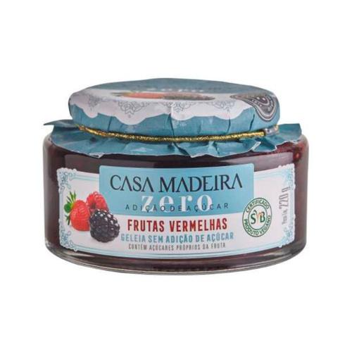 GELEIA FRUTAS VERMELHAS ZERO CASA DE MADEIRA 220G