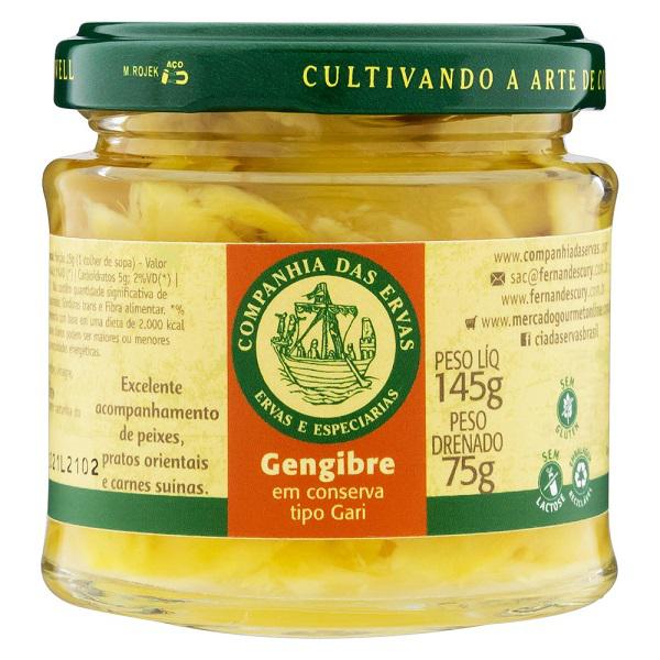 GENGIBRE EM CONSERVAS CIA DAS ERVAS 145GR