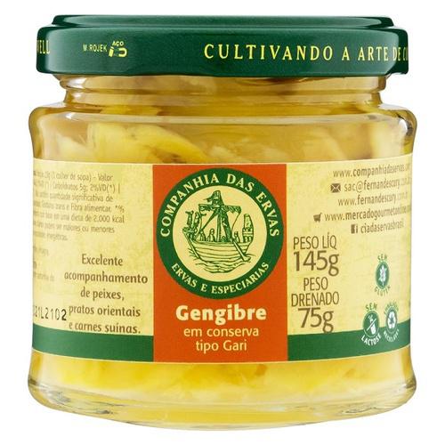 GENGIBRE EM CONSERVAS CIA DAS ERVAS 145GR