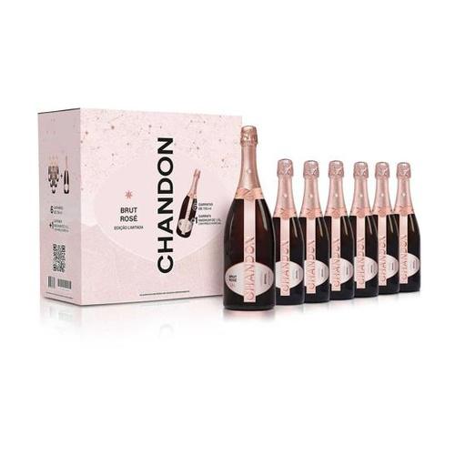 KIT CHAMPAGNE CHANDON BRUT ROSE C 6 750ML + 1 MAGNUN 1,5L
