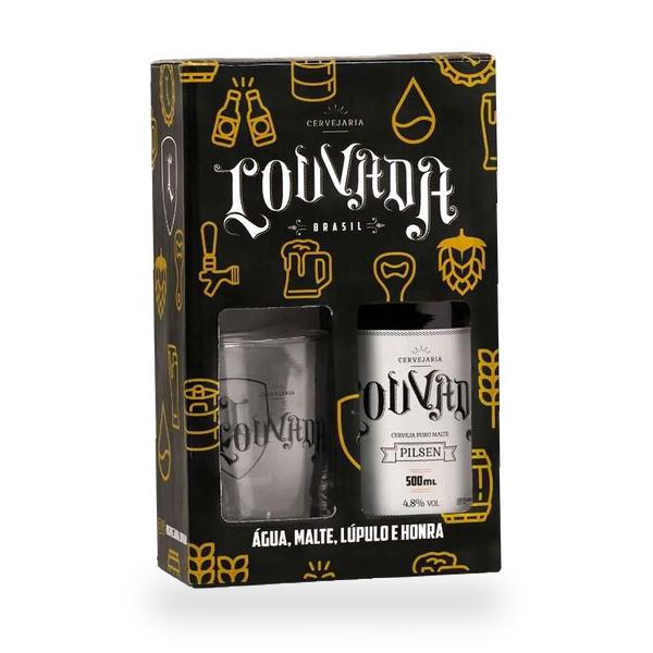 KIT LOUVADA PILSEN 500ML + TAÇA