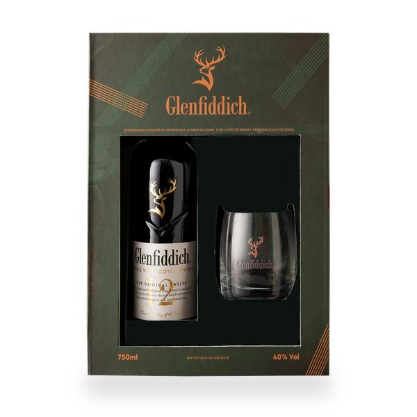 KIT WHISKY GLENFIDDICH 12A 1GFA 750ML 1 COPO