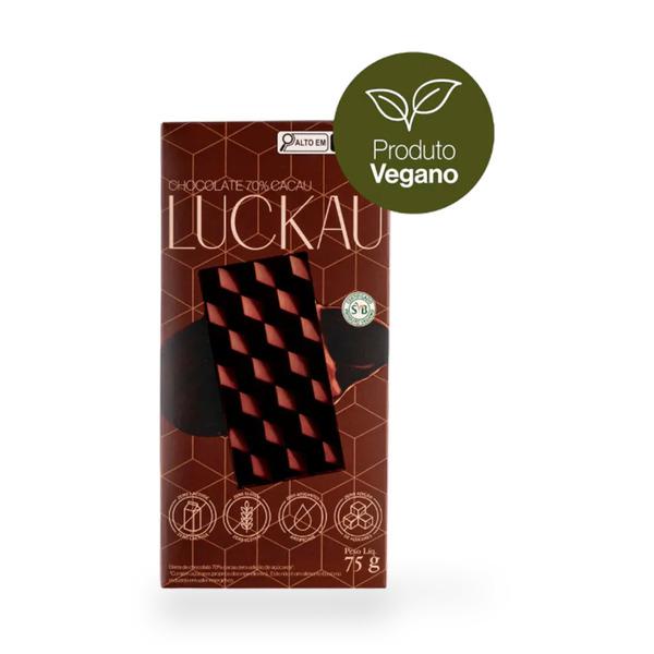 LUCKAU CHOCO BARRA 70% CACAU ZERO 75G