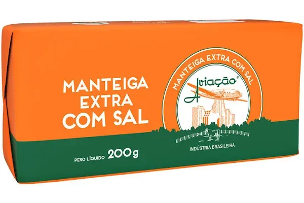 MANTEIGA COM SAL AVIAÇÃO TABLETE 200G