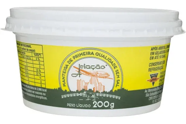 MANTEIGA SEM SAL AVIAÇÃO POTE 200G