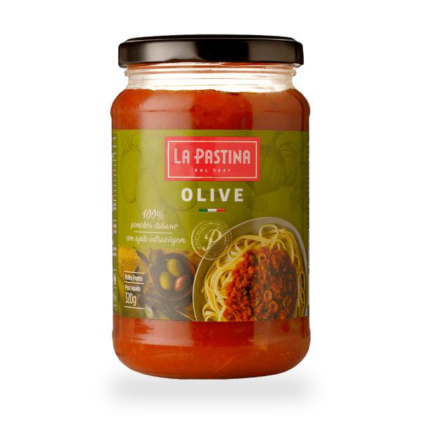 MOLHO DE TOMATE COM OLIVE LA PASTINA 320G