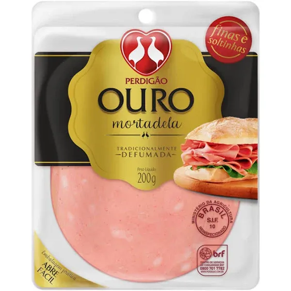 MORTADELA OURO PERDIGÃO FATIADA 200g