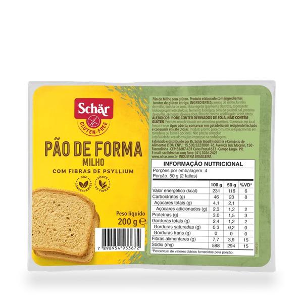 PÃO DE FORMA MILHO DR SCHAR 200G
