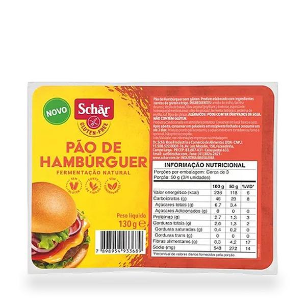 PÃO DE HAMBURGUER SCHAR 130G
