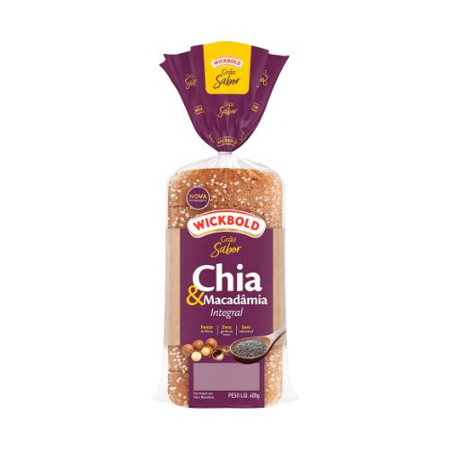 PÃO INTEGRAL DE CHIA COM MACADÂMIA 700G