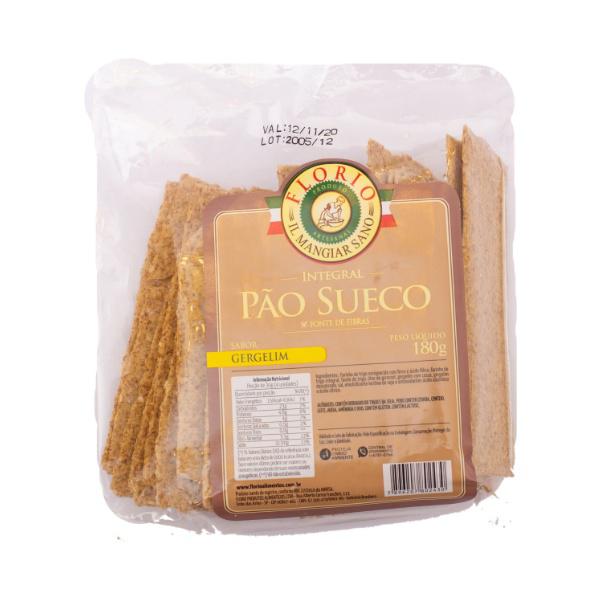 PÃO SUECO FLORIO GERGELIM 180G