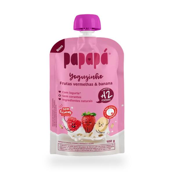 PAPAPA YOGUZINHO FRUTAS VERMELHAS E BANANA 100G