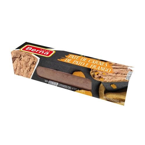 PATÊ CARNE DE PATO E FRANGO BERNA 100G