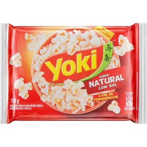 POPCORN NATURAL COM SAL YOKI 100G