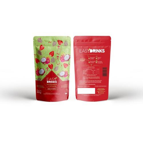 PREPARO DE FRUTAS MORANGO COM PITAYA EASY DRINKS 100G