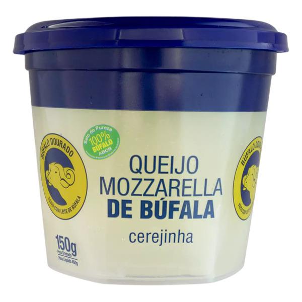 QUEIJO MUSSARELA BUF CEREJINHA DOURADO POTE 150G