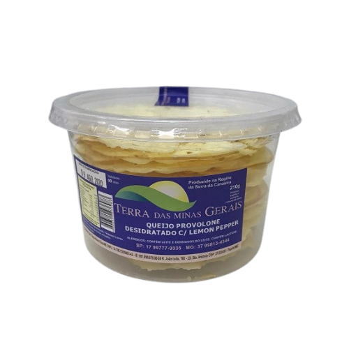 QUEIJO PROVOLONE DESIDRATADO TIPO LEMON PEPPER TERRAS MINAS GERAIS 170G