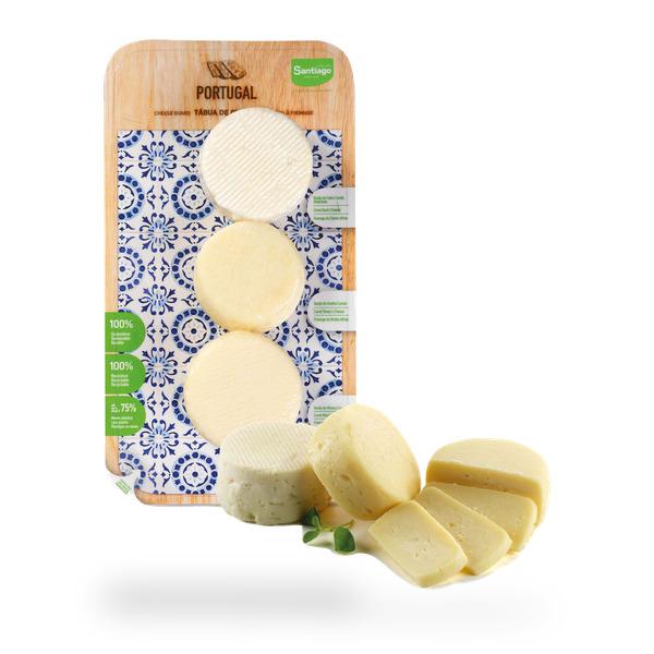 QUEIJO TÁBUA DE 3 QUEIJOS SANTIAGO 270G