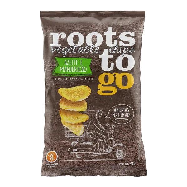 ROOTS TO GO VEG CHIPS AZEITE E MANJERICÃO 45G