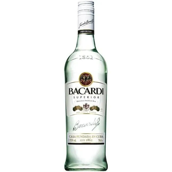 RUM BACARDI PRATA 980ML